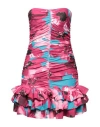 House Of Amen Woman Mini Dress Fuchsia Size 8 Polyamide, Elastane, Aluminum In Pink