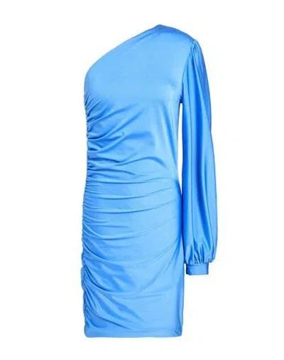 House Of Amen Woman Mini Dress Light Blue Size 6 Polyamide, Elastane