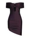 House Of Amen Woman Mini Dress Plum Size 6 Polyamide, Elastane