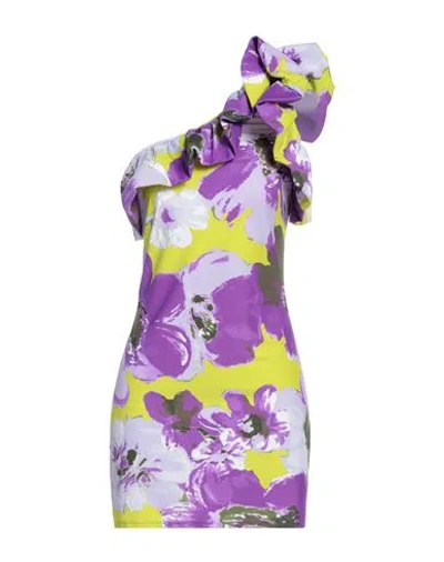 House Of Amen Woman Mini Dress Purple Size 10 Polyamide, Elastane