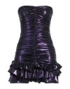 House Of Amen Woman Mini Dress Purple Size 6 Polyester, Polyurethane, Elastane