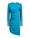 House Of Amen Woman Mini Dress Turquoise Size 8 Polyamide, Elastane In Blue
