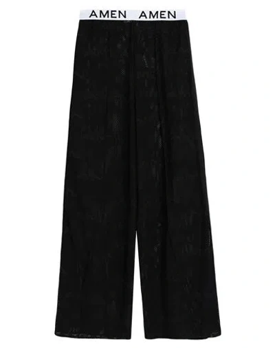 House Of Amen Woman Pants Black Size 6 Polyamide, Elastane, Polyester