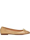 House Of Ballerinas Angelique Bow-detail Ballet Flats In Brown