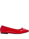 House Of Ballerinas Charlotte Ballet Flats In Red