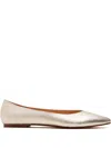House Of Ballerinas Diane Pointed-toe Ballet Flats In Gold