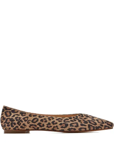 House Of Ballerinas Leopard-print Pointed-toe Flats In Animal Print