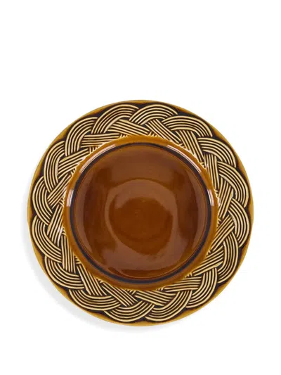 House Of Capricorn Ceramic Dessert Plate In Brown