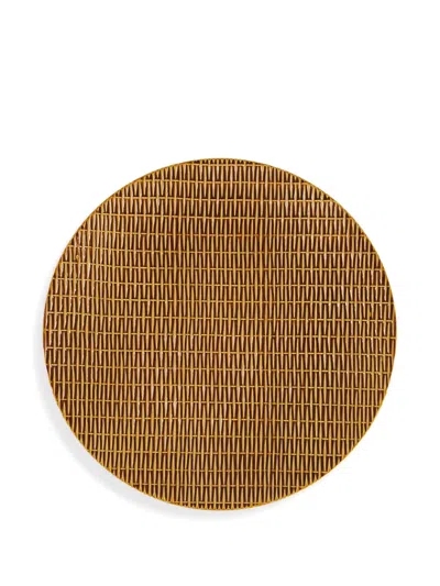 House Of Capricorn Ceramic Patterned Charger Plate In Neutral