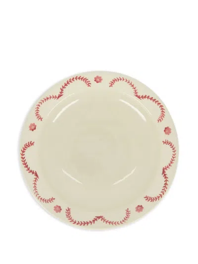 House Of Capricorn Floral Sandstone Plate In Neutral