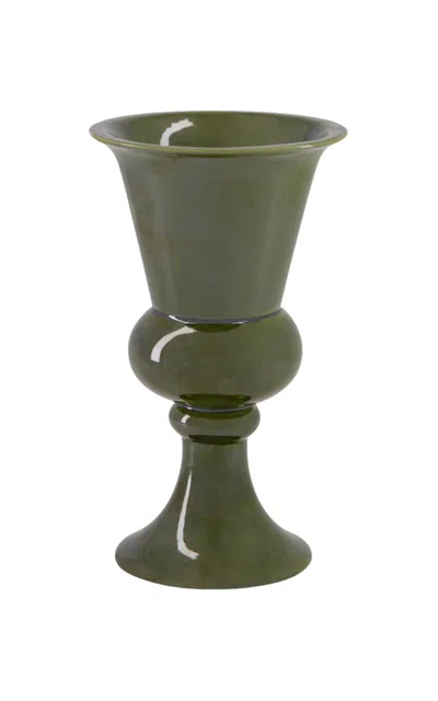 House Of Capricorn Florbela Green Ceramic Medium Vase