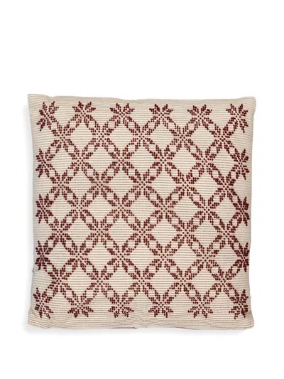 House Of Capricorn Geometric Handmade Carlota Cushion In Neutral