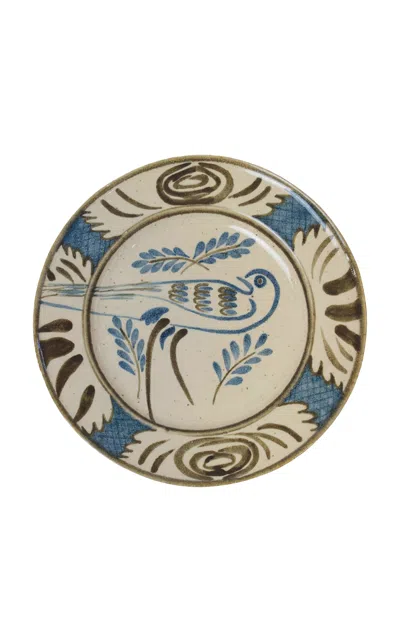 House Of Capricorn Lusitano Blue Bird Ceramic Dinner Plate