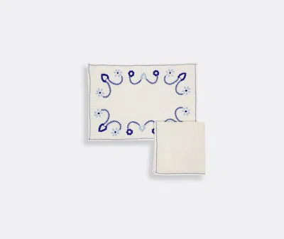 House Of Capricorn Table Linens Blue Uni In Neutral