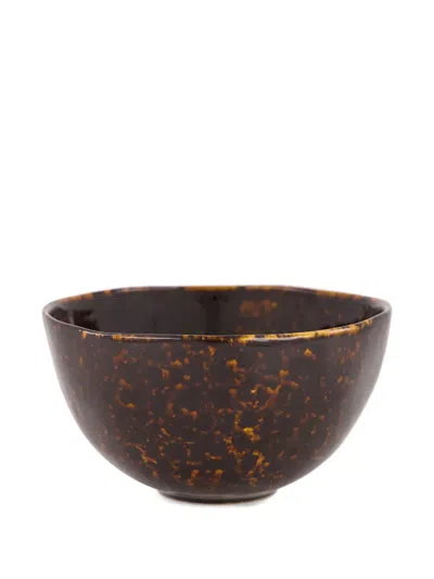 House Of Capricorn Tartaruga Ceramic Bowl In Brown