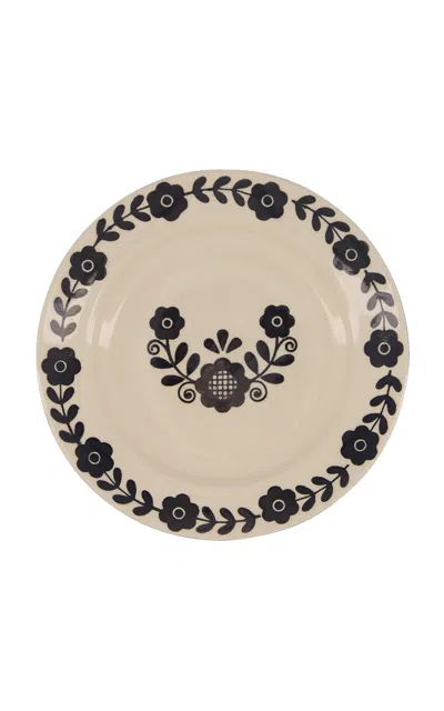 House Of Capricorn Viana Black Sandstone Dessert Plate In Pink