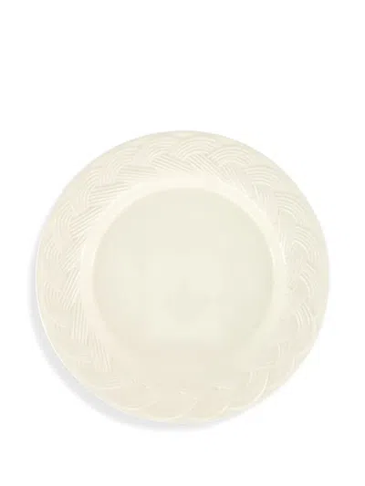 House Of Capricorn Vime Ceramic Dinner Plate In White