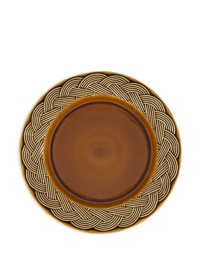 House Of Capricorn Vime Dinner Plate In Brown