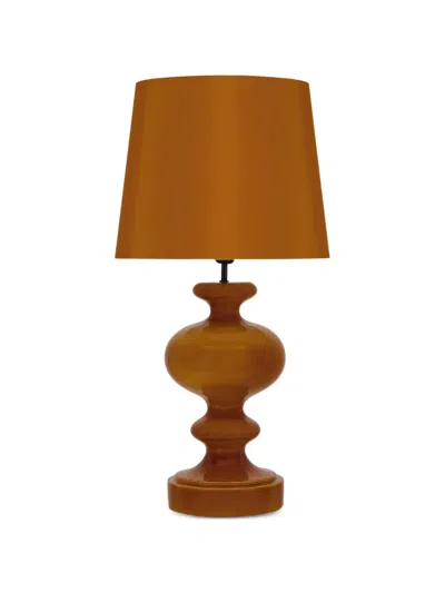 House Of Capricorn Yellow Lamp Base In Brown