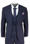 House Of Cavani Seeba Classic 3 Piece Slim Fit Suit In Blue