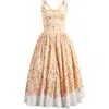 House Of Cb Alba Floral Stretch Cotton Midi Sundress In Sun Bleached