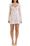 House Of Cb Alice Underwire Lace Minidress & Bolero In White