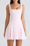 House Of Cb Amelie Paneled Minidress In Pink
