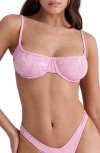 House Of Cb Antibes G-cup Underwire Bikini Top In Pink Paisley
