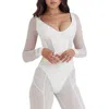 House Of Cb Araminta Underwire Corset Top In White