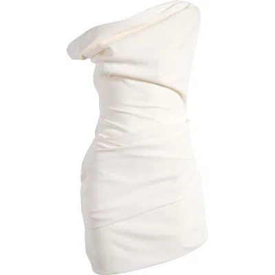 House Of Cb Artemides One-shoulder Minidress In White