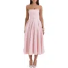 House Of Cb Audrey Strapless Fit & Flare Dress In English Rose