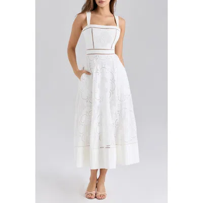 HOUSE OF CB HOUSE OF CB AVA EMBROIDERED A-LINE DRESS