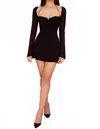 House Of Cb Babydoll Chiffon Halter Mini Dress In Black In Black