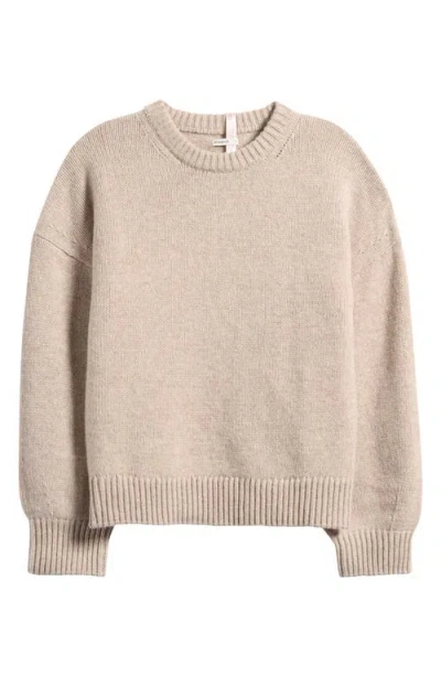 House Of Cb Bear Chunky Relaxed Wool Sweater In Neutral