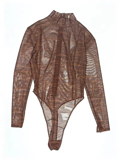 Pre-owned House Of Cb Bodysuit In Brown
