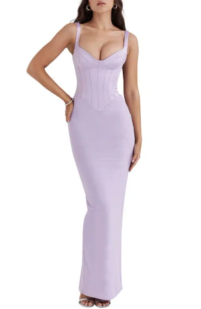 House Of Cb Breeze Corset Gown In Orchid