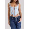 House Of Cb Callie Reversible Stretch Pima Cotton Corset Top