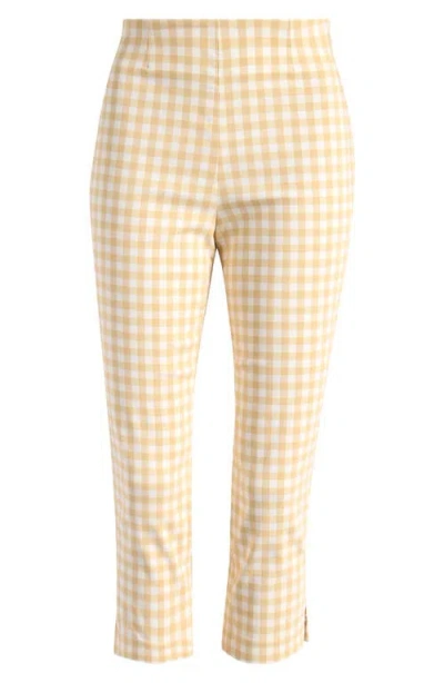 House Of Cb Carella Gingham Capri Pants In Gingerbread