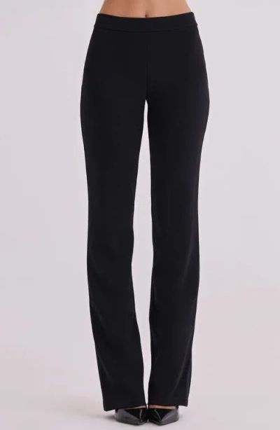 House Of Cb Chiara Straight Leg Crepe Trousers In Gold