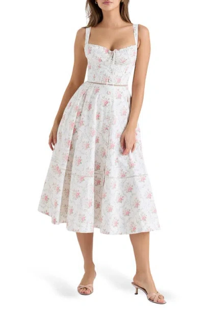 House Of Cb Chiarina Floral Print Midi Dress