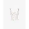 House Of Cb Chicca Square Neck Corset Top In White