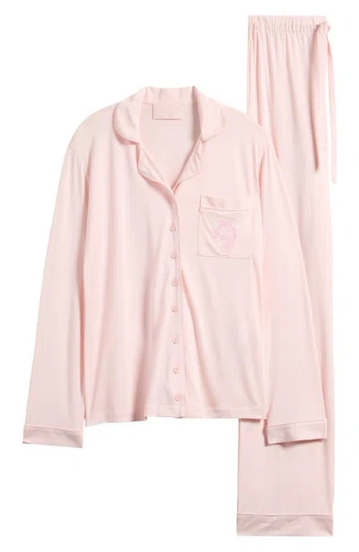 House Of Cb Classic Soft Modal Blend Pajamas In Pink