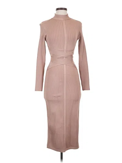 Pre-owned House Of Cb Cocktail Dress In Tan