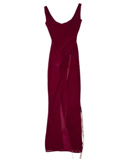 Pre-owned House Of Cb Cowl Neck Long Dress W/ Tags In Burgundy