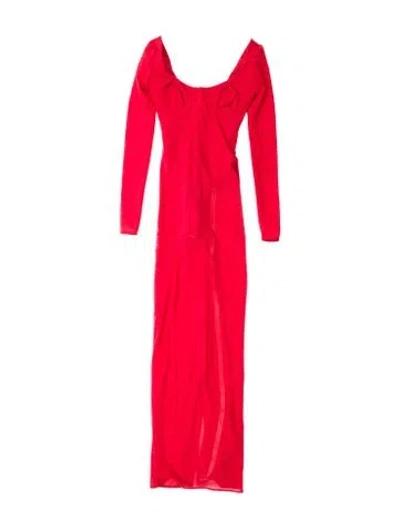Pre-owned House Of Cb Cowl Neck Long Dress W/ Tags In Orange