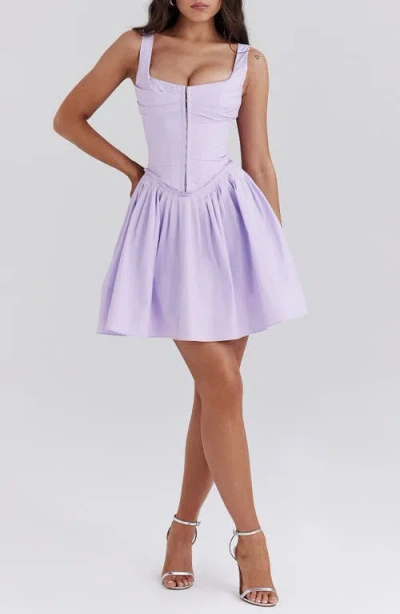 House Of Cb Cupid Corset Sleeveless Minidress In Pastel Lilac