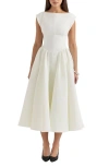 House Of Cb Debutante Backless Midi Dress In Ivory