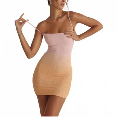 House Of Cb Deva Mini Dress In Ombre In Pink