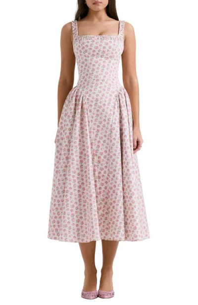 House Of Cb Dorothy Floral Stretch Cotton Dress In Print Cottage