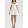 House Of Cb Elida Off The Shoulder Minidress In White